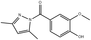 (3,5-DIMETHYL-1H-PYRAZOL-1-YL)(4-HYDROXY-3-METHOXYPHENYL)METHANONE Struktur