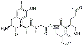 (M-IODO-TYR1,D-ALA2,N-ME-PHE4,METHIONIN(O)-OL5)-ENKEPHALIN Struktur