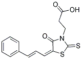 3-[4-OXO-5-(3-PHENYL-ALLYLIDENE)-2-THIOXO-THIAZOLIDIN-3-YL]-PROPIONIC ACID Struktur