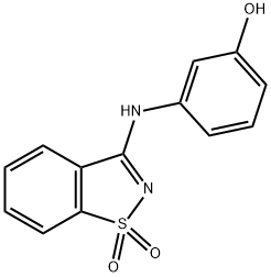 3-(1,1-DIOXO-1H-1LAMBDA6-BENZO[D]ISOTHIAZOL-3-YLAMINO)-PHENOL Struktur