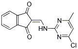 2-(((6-CHLORO-4-METHYLPYRIMIDIN-2-YL)AMINO)METHYLENE)INDANE-1,3-DIONE Struktur