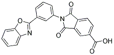 2-(3-BENZOOXAZOL-2-YL-PHENYL)-1,3-DIOXO-2,3-DIHYDRO-1H-ISOINDOLE-5-CARBOXYLIC ACID Struktur