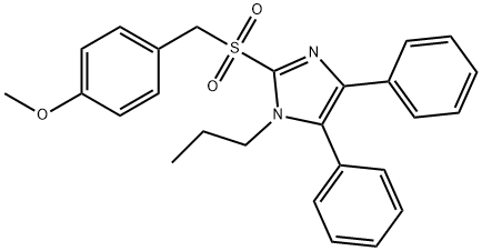 2-[(4-METHOXYBENZYL)SULFONYL]-4,5-DIPHENYL-1-PROPYL-1H-IMIDAZOLE Struktur