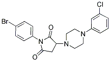 1-(4-BROMOPHENYL)-3-[4-(3-CHLOROPHENYL)PIPERAZINO]DIHYDRO-1H-PYRROLE-2,5-DIONE Struktur