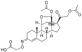 4-PREGNEN-11-BETA, 21-DIOL-3,18,20-TRIONE 18,21-DIACETATE 3-CARBOXYMETHYLOXIME Struktur