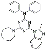 4-(AZEPAN-1-YL)-6-(2-METHYL-1H-BENZO[D]IMIDAZOL-1-YL)-N,N-DIPHENYL-1,3,5-TRIAZIN-2-AMINE Struktur