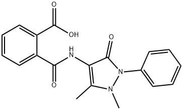 2-([(1,5-DIMETHYL-3-OXO-2-PHENYL-2,3-DIHYDRO-1H-PYRAZOL-4-YL)AMINO]CARBONYL)BENZOIC ACID Struktur