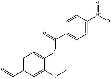 4-FORMYL-2-METHOXYPHENYL 4-NITROBENZOATE Struktur