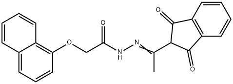 N-(1-AZA-2-(1,3-DIOXOINDAN-2-YL)PROP-1-ENYL)-2-NAPHTHYLOXYETHANAMIDE Struktur