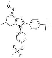 (2-(4-(TERT-BUTYL)PHENYL)-6-METHYL-1-(4-(TRIFLUOROMETHOXY)PHENYL)(5,6,7-TRIHYDROINDOL-4-YLIDENE))METHYLOXIME Struktur