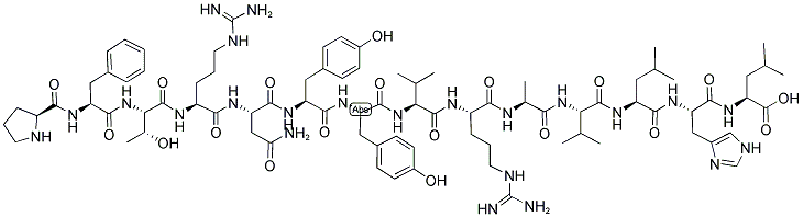 H-PRO-PHE-THR-ARG-ASN-TYR-TYR-VAL-ARG-ALA-VAL-LEU-HIS-LEU-OH Struktur