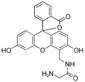 4'-((AMINOACETAMIDO)METHYL)FLUORESCEIN Struktur