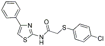 2-[(4-CHLOROPHENYL)SULFANYL]-N-(4-PHENYL-1,3-THIAZOL-2-YL)ACETAMIDE Struktur