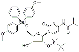 N4-(ISOBUTYRYL)-5'-O-(DIMETHOXYTRITYL)-2'-O-(T-BUTYLDIMETHYLSILYL)-CYTIDINE Struktur