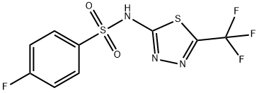 4-FLUORO-N-[5-(TRIFLUOROMETHYL)-1,3,4-THIADIAZOL-2-YL]BENZENESULFONAMIDE Struktur