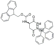 FMOC-D-ASN(TRT)-WANG RESIN Structure