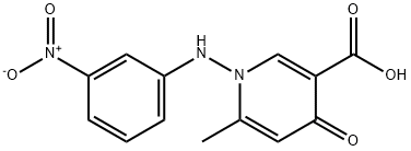 6-METHYL-1-(3-NITROANILINO)-4-OXO-1,4-DIHYDRO-3-PYRIDINECARBOXYLIC ACID Struktur