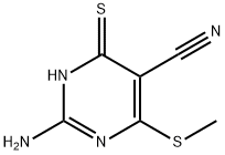 2-AMINO-4-(METHYLSULFANYL)-6-THIOXO-1,6-DIHYDROPYRIMIDINE-5-CARBONITRILE Struktur