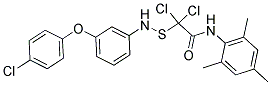 N1-MESITYL-2,2-DICHLORO-2-([3-(4-CHLOROPHENOXY)ANILINO]THIO)ACETAMIDE Struktur