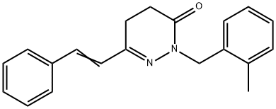 2-(2-METHYLBENZYL)-6-STYRYL-4,5-DIHYDRO-3(2H)-PYRIDAZINONE Struktur