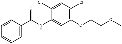 N-[2,4-DICHLORO-5-(2-METHOXYETHOXY)PHENYL]BENZENECARBOXAMIDE Struktur