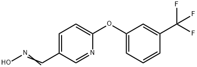 6-[3-(TRIFLUOROMETHYL)PHENOXY]NICOTINALDEHYDE OXIME Struktur