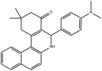 5-(4-(DIMETHYLAMINO)PHENYL)-2,2-DIMETHYL-2,3,5,6-TETRAHYDROBENZO[A]PHENANTHRIDIN-4(1H)-ONE Struktur