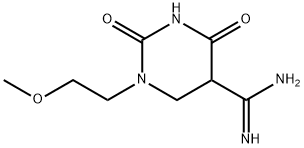 1-(2-METHOXY-ETHYL)-2,4-DIOXO-HEXAHYDRO-PYRIMIDINE-5-CARBOXAMIDINE Struktur