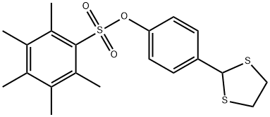 4-(1,3-DITHIOLAN-2-YL)PHENYL 2,3,4,5,6-PENTAMETHYLBENZENESULFONATE Struktur