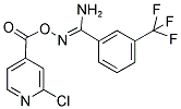 O1-[(2-CHLORO-4-PYRIDYL)CARBONYL]-3-(TRIFLUOROMETHYL)BENZENE-1-CARBOHYDROXIMAMIDE Struktur