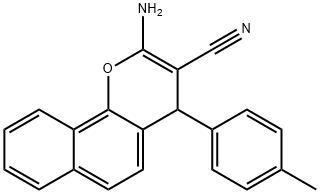 2-AMINO-4-(4-METHYLPHENYL)-4H-BENZO[H]CHROMENE-3-CARBONITRILE Struktur