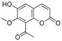 8-ACETYL-6-HYDROXY-7-METHOXY-CHROMEN-2-ONE Struktur