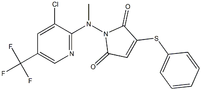 1-[[3-CHLORO-5-(TRIFLUOROMETHYL)-2-PYRIDINYL](METHYL)AMINO]-3-(PHENYLSULFANYL)-1H-PYRROLE-2,5-DIONE Struktur