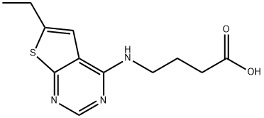 4-(6-ETHYL-THIENO[2,3-D]PYRIMIDIN-4-YLAMINO)-BUTYRIC ACID Struktur