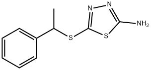 5-(1-PHENYLETHYLSULFANYL)-[1,3,4]THIADIAZOL-2-YLAMINE Struktur