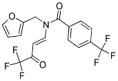 N1-(2-FURYLMETHYL)-N1-(4,4,4-TRIFLUORO-3-OXOBUT-1-ENYL)-4-(TRIFLUOROMETHYL)BENZAMIDE Struktur