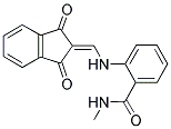 (2-(((1,3-DIOXOINDAN-2-YLIDENE)METHYL)AMINO)PHENYL)-N-METHYLFORMAMIDE Struktur