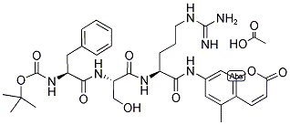 BOC-PHE-SER-ARG-7-AMIDO-4-METHYLCOUMARIN ACETATE Struktur