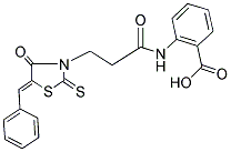 2-((3-[(5Z)-5-BENZYLIDENE-4-OXO-2-THIOXO-1,3-THIAZOLIDIN-3-YL]PROPANOYL)AMINO)BENZOIC ACID Struktur