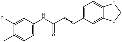 3-(1,3-BENZODIOXOL-5-YL)-N-(3-CHLORO-4-METHYLPHENYL)ACRYLAMIDE Struktur