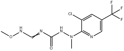 2-[3-CHLORO-5-(TRIFLUOROMETHYL)-2-PYRIDINYL]-N-[(METHOXYAMINO)METHYLENE]-2-METHYL-1-HYDRAZINECARBOXAMIDE Struktur