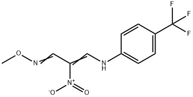 2-NITRO-3-[4-(TRIFLUOROMETHYL)ANILINO]ACRYLALDEHYDE O-METHYLOXIME Struktur