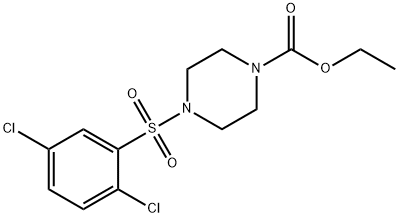 ETHYL 4-((2,5-DICHLOROPHENYL)SULFONYL)PIPERAZINECARBOXYLATE Struktur