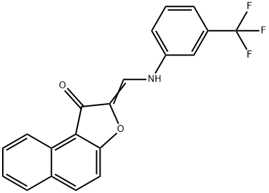 2-([3-(TRIFLUOROMETHYL)ANILINO]METHYLENE)NAPHTHO[2,1-B]FURAN-1(2H)-ONE Struktur