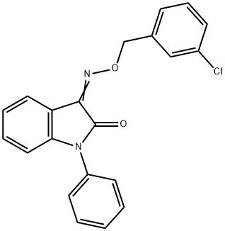 1-PHENYL-1H-INDOLE-2,3-DIONE 3-[O-(3-CHLOROBENZYL)OXIME] Struktur