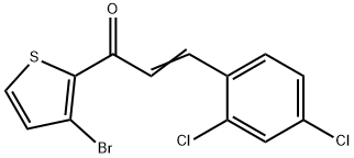 1-(3-BROMO-2-THIENYL)-3-(2,4-DICHLOROPHENYL)-2-PROPEN-1-ONE Struktur