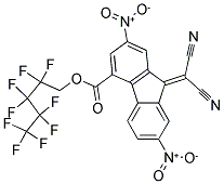 2,2,3,3,4,4,5,5,5-NONAFLUOROPENTYL 9-(DICYANOMETHYLIDENE)-2,7-DINITRO-9H-FLUORENE-4-CARBOXYLATE Struktur