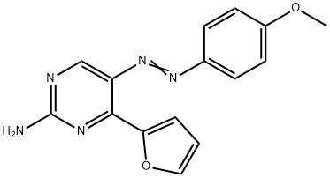 4-(2-FURYL)-5-[2-(4-METHOXYPHENYL)DIAZENYL]-2-PYRIMIDINAMINE Struktur