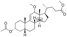 9(11), (5-BETA)-CHOLENIC ACID-12-METHOXY-3-ALPHA-OL ACETATE METHYL ESTER Struktur