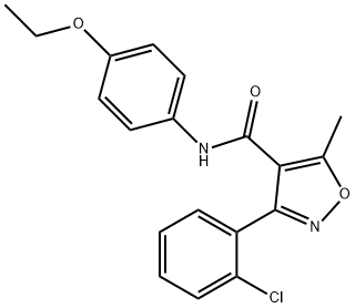 (3-(2-CHLOROPHENYL)-5-METHYLISOXAZOL-4-YL)-N-(4-ETHOXYPHENYL)FORMAMIDE Struktur